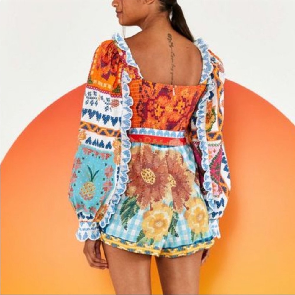 FARM Rio summer stitches romper